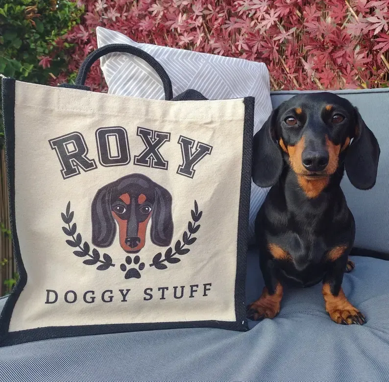パーソナライズされたペットの写真トートバッグ