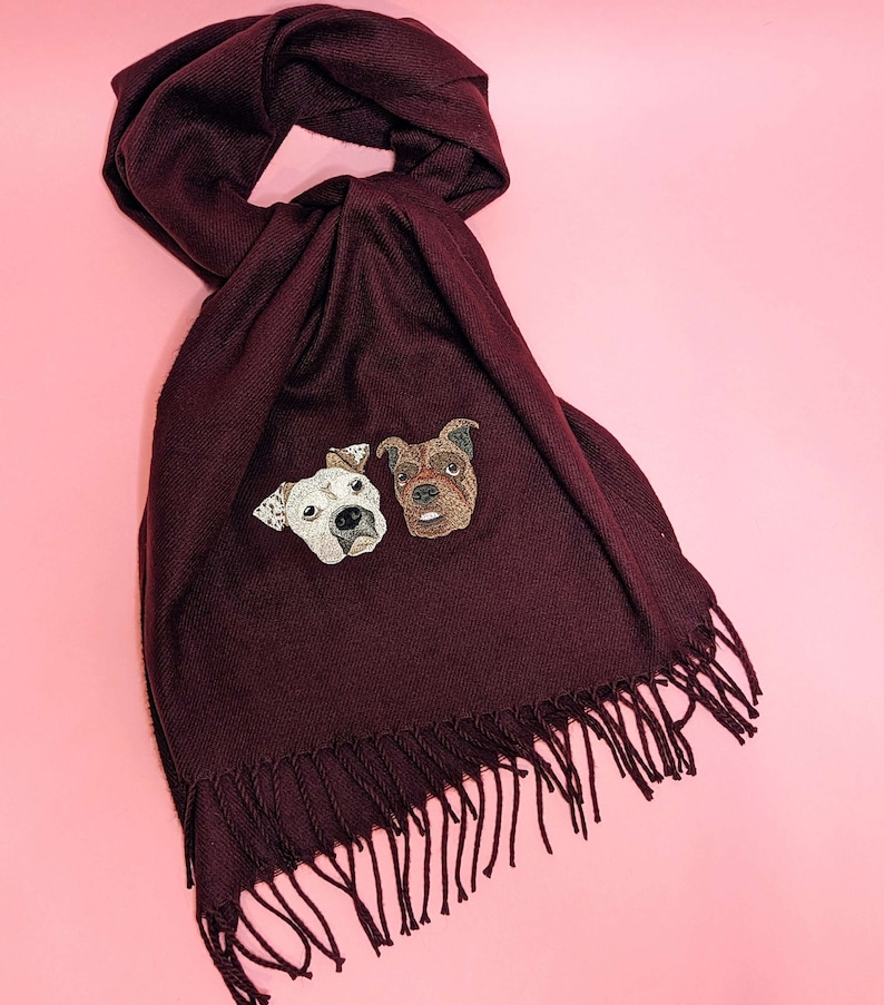 カスタムペットの写真刺繍タッセルスカーフ-welikecustom-MJ