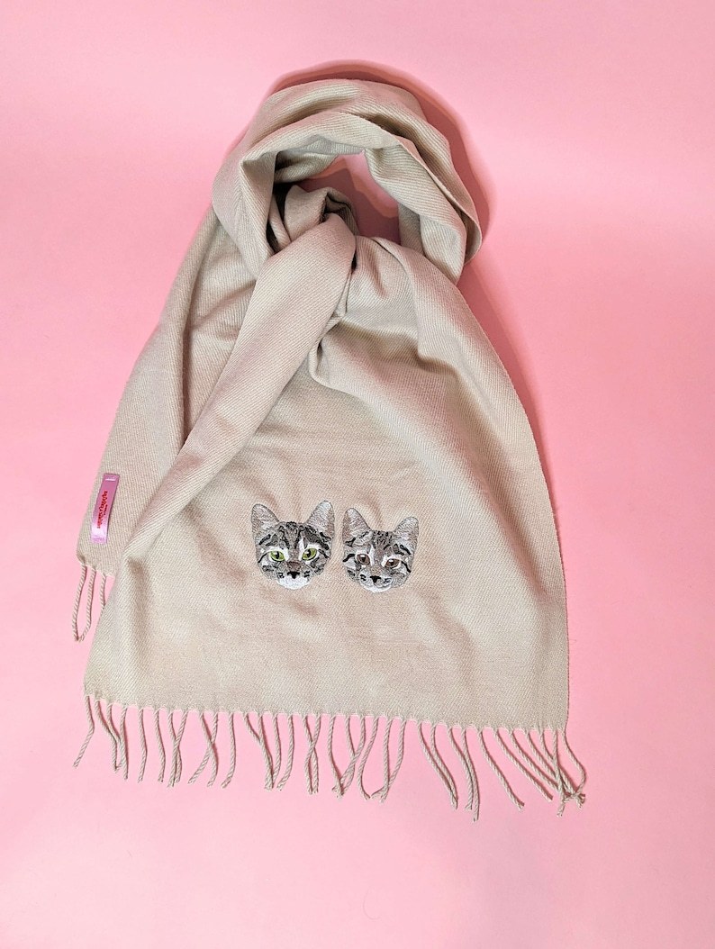 カスタムペットの写真刺繍タッセルスカーフ-welikecustom-MJ