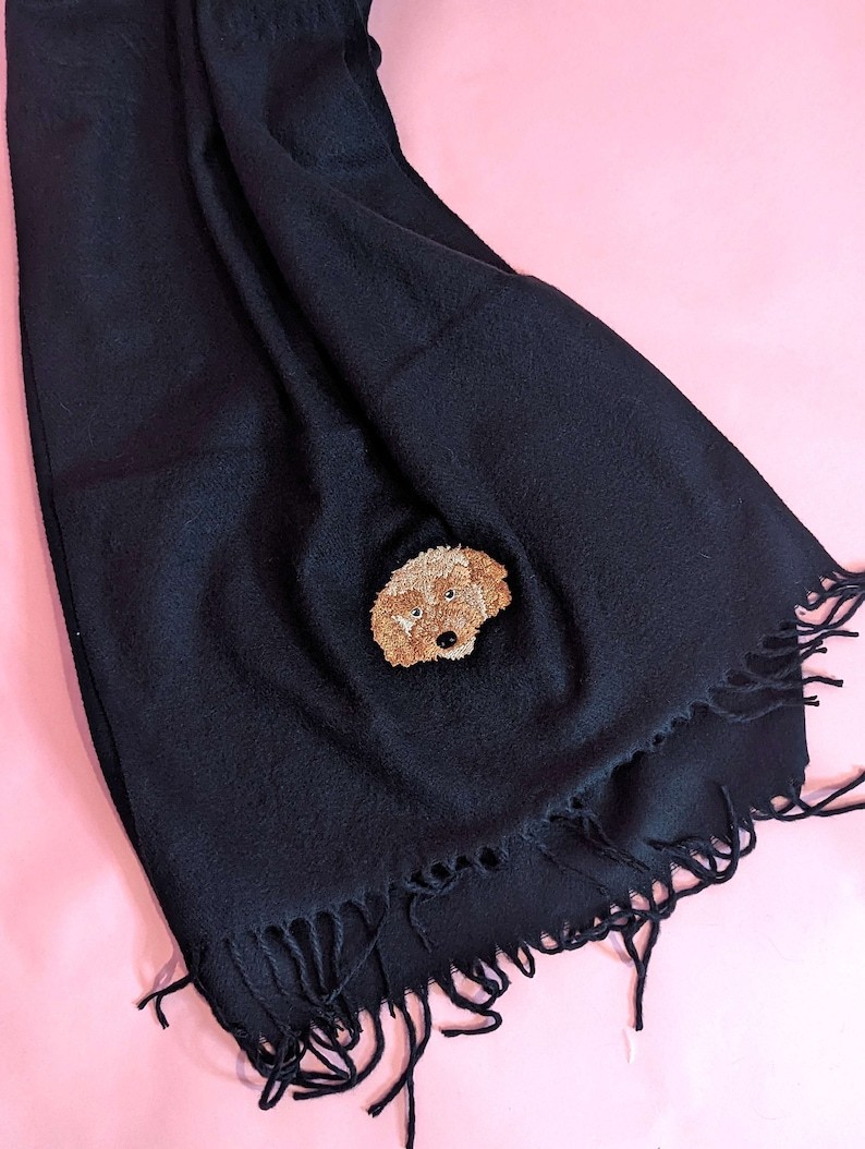 カスタムペットの写真刺繍タッセルスカーフ-welikecustom-MJ