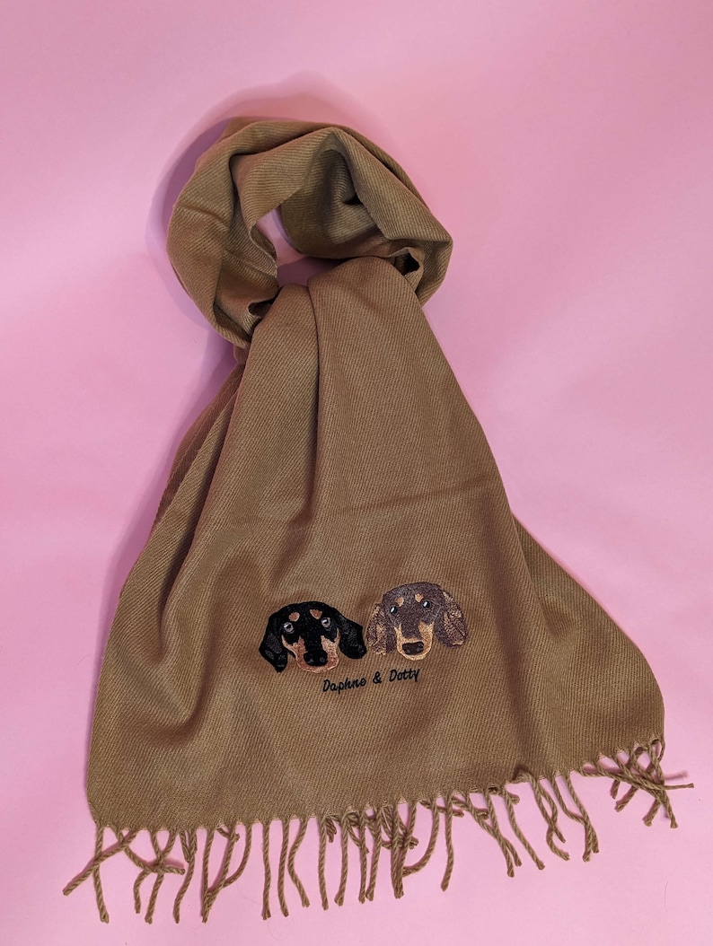 カスタムペットの写真刺繍タッセルスカーフ-welikecustom-MJ