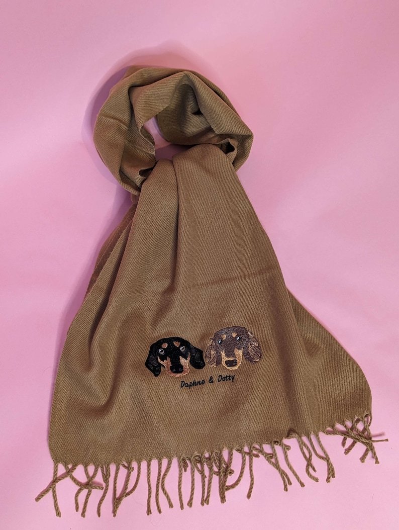 カスタムペットの写真刺繍タッセルスカーフ-welikecustom-MJ