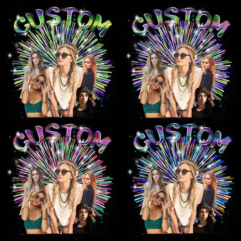 カスタムペット写真シャツ、パーソナライズ T シャツ、ヴィンテージグラフィック 90 年代 T シャツ-welikecustom-MJ