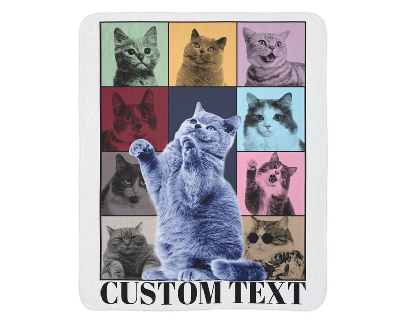 パーソナライズされたペットポートレートブランケット、カスタムペット写真、ペットメモリアルギフト-welikecustom-MJ