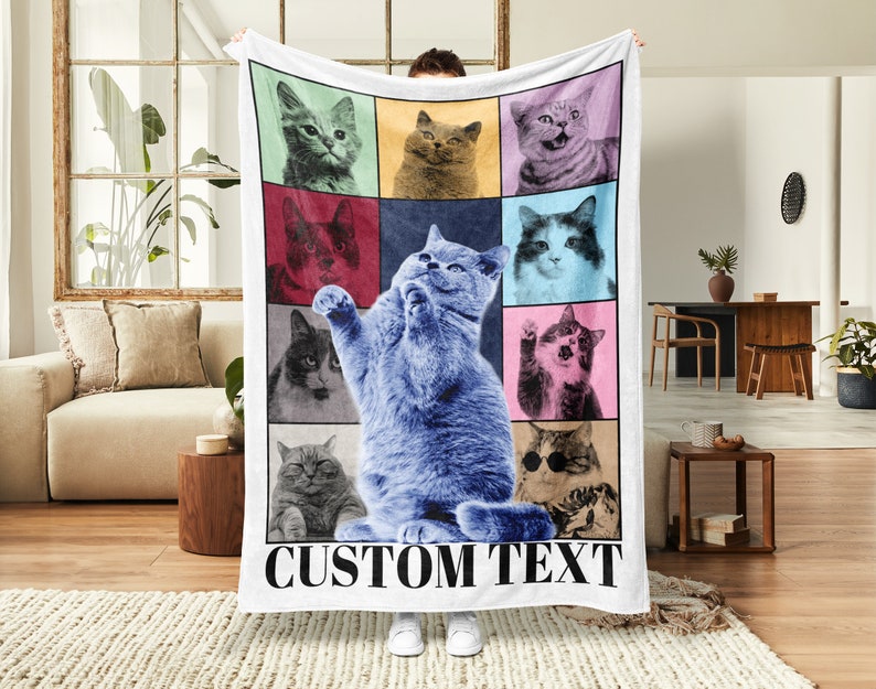 パーソナライズされたペットポートレートブランケット、カスタムペット写真、ペットメモリアルギフト-welikecustom-MJ