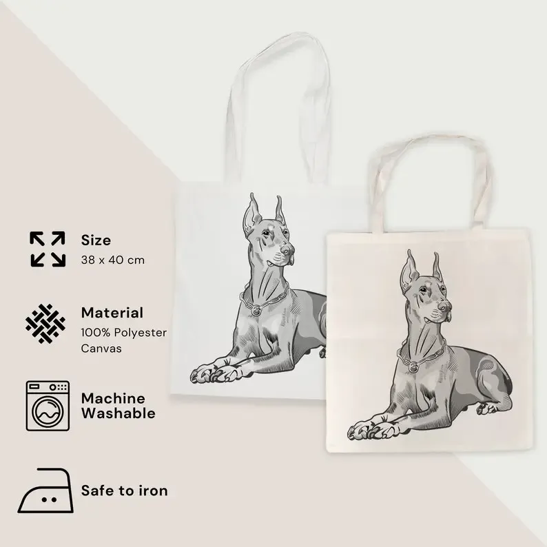 パーソナライズされたペットの写真手描き風キャンバストートバッグ