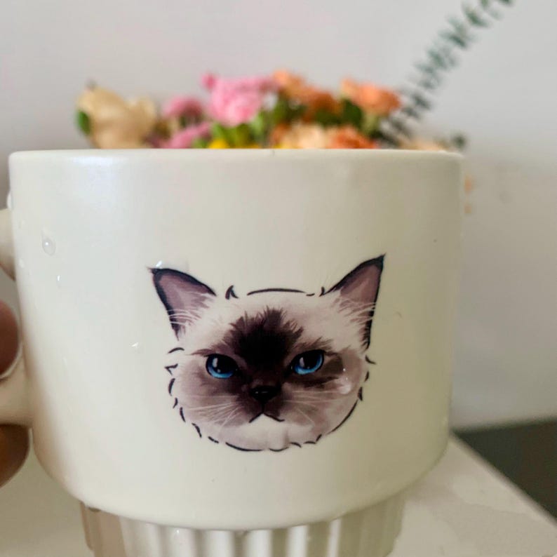 手描きのペットの肖像のカスタムコーヒーカップ、写真の手描きのペットの肖像のカップ、箇性的なペットの絵画カップ-welikecustom-MJ