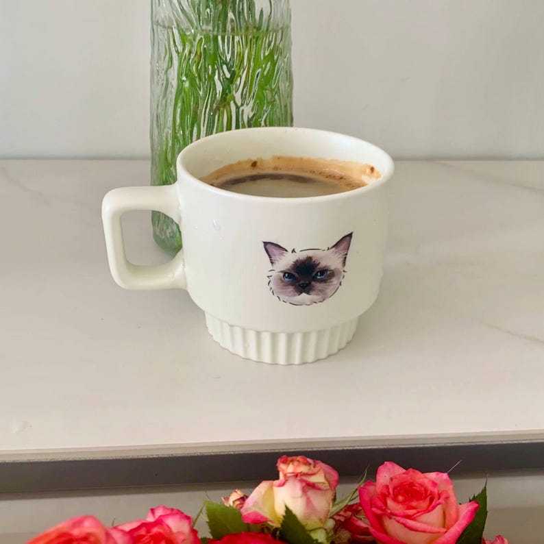 手描きのペットの肖像のカスタムコーヒーカップ、写真の手描きのペットの肖像のカップ、箇性的なペットの絵画カップ-welikecustom-MJ