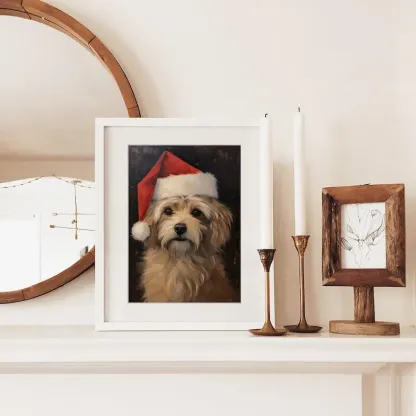 カスタムペットの写真クリスマス帽子シリーズのポートレート-welikecustom-MJ