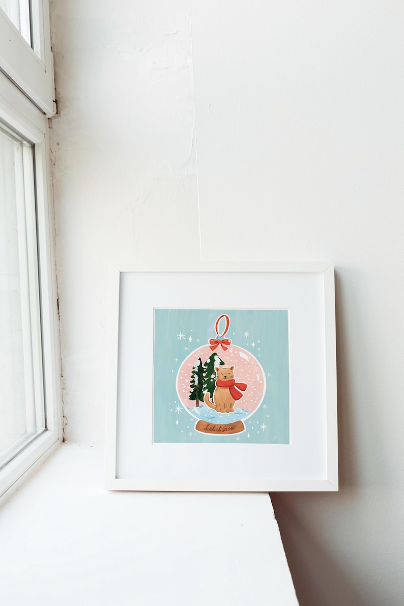 漫画スタイルのクリスマスボール - カスタムペットの写真ポートレート-welikecustom-MJ