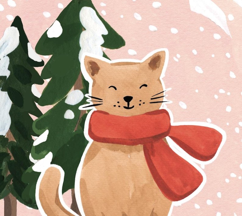 漫画スタイルのクリスマスボール - カスタムペットの写真ポートレート-welikecustom-MJ