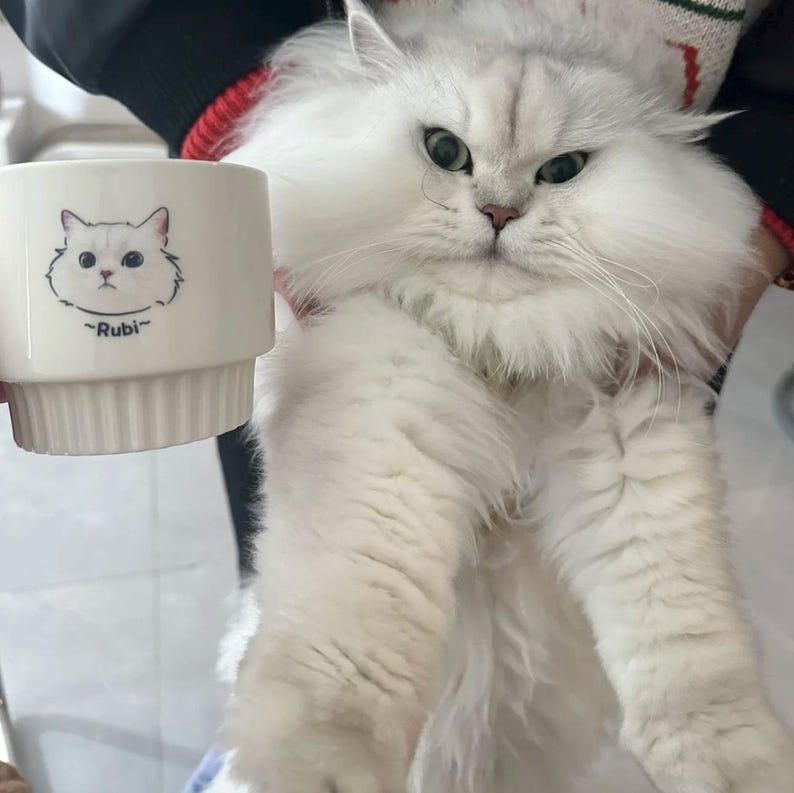 手描きのペットの肖像のカスタムコーヒーカップ、写真の手描きのペットの肖像のカップ、箇性的なペットの絵画カップ-welikecustom-MJ