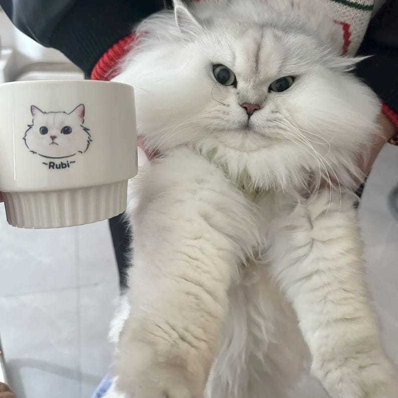 手描きのペットの肖像のカスタムコーヒーカップ、写真の手描きのペットの肖像のカップ、箇性的なペットの絵画カップ-welikecustom-MJ