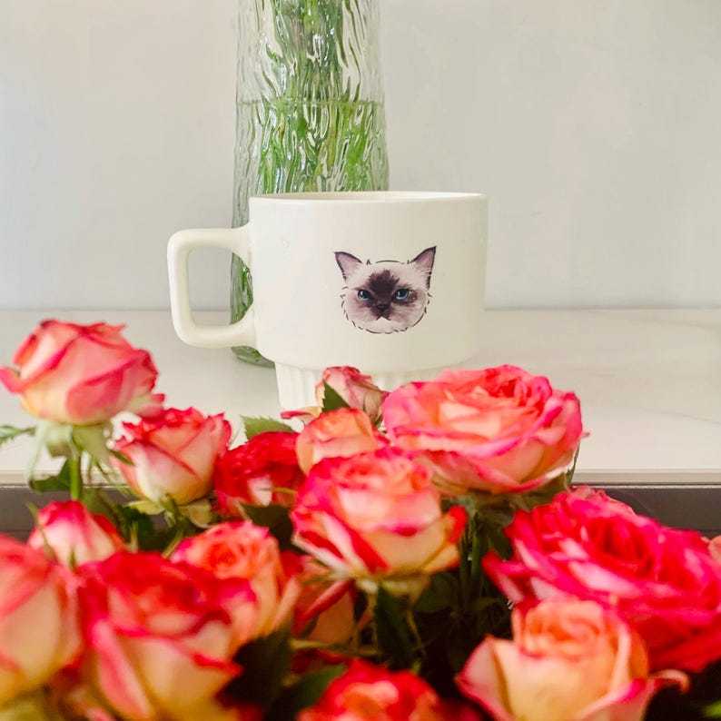手描きのペットの肖像のカスタムコーヒーカップ、写真の手描きのペットの肖像のカップ、箇性的なペットの絵画カップ-welikecustom-MJ