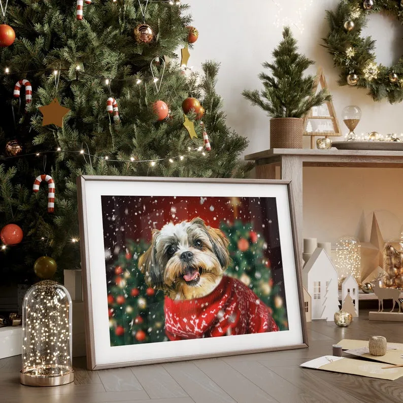 カスタムペット写真クリスマスセーターコレクションポートレート-welikecustom-MJ