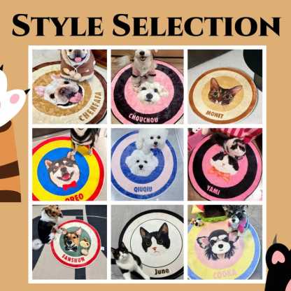 カスタムペットポートレートラグ、犬用カスタムラグ、ペットラグ、ペットへのギフト-welikecustom-MJ