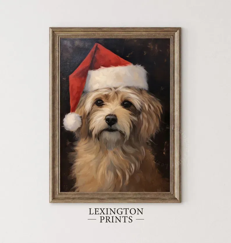 カスタムペットの写真クリスマス帽子シリーズのポートレート-welikecustom-MJ