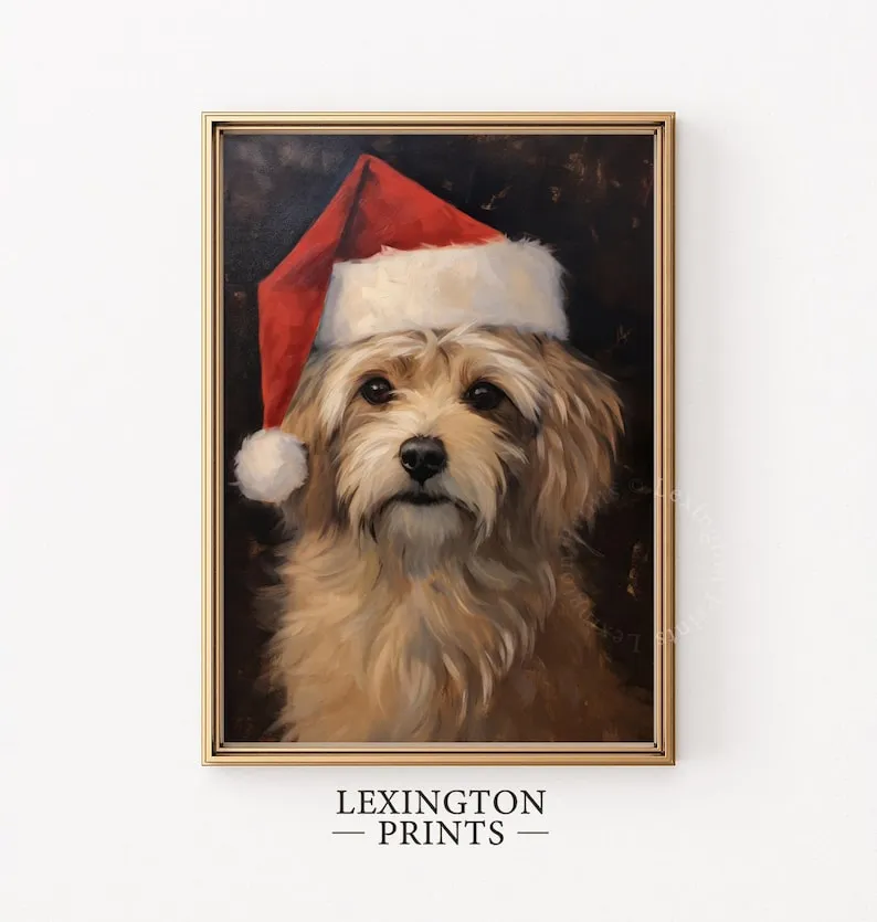 カスタムペットの写真クリスマス帽子シリーズのポートレート-welikecustom-MJ