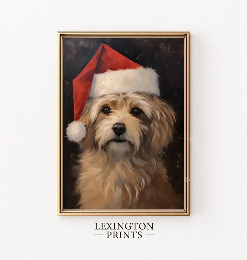 カスタムペットの写真クリスマス帽子シリーズのポートレート-welikecustom-MJ