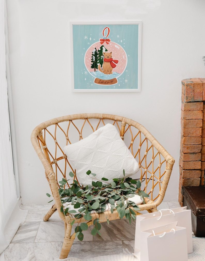 漫画スタイルのクリスマスボール - カスタムペットの写真ポートレート-welikecustom-MJ