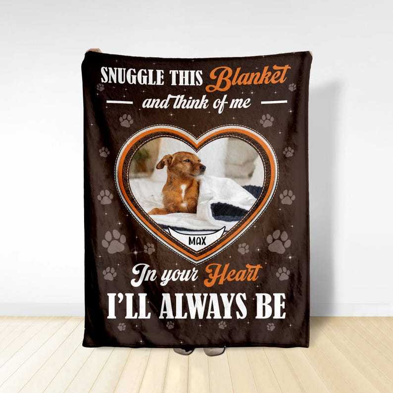 パーソナライズされた犬の写真入りブランケット、写真入りペットブランケット、ペットの追悼ギフト、ペットロスギフト、-welikecustom-MJ