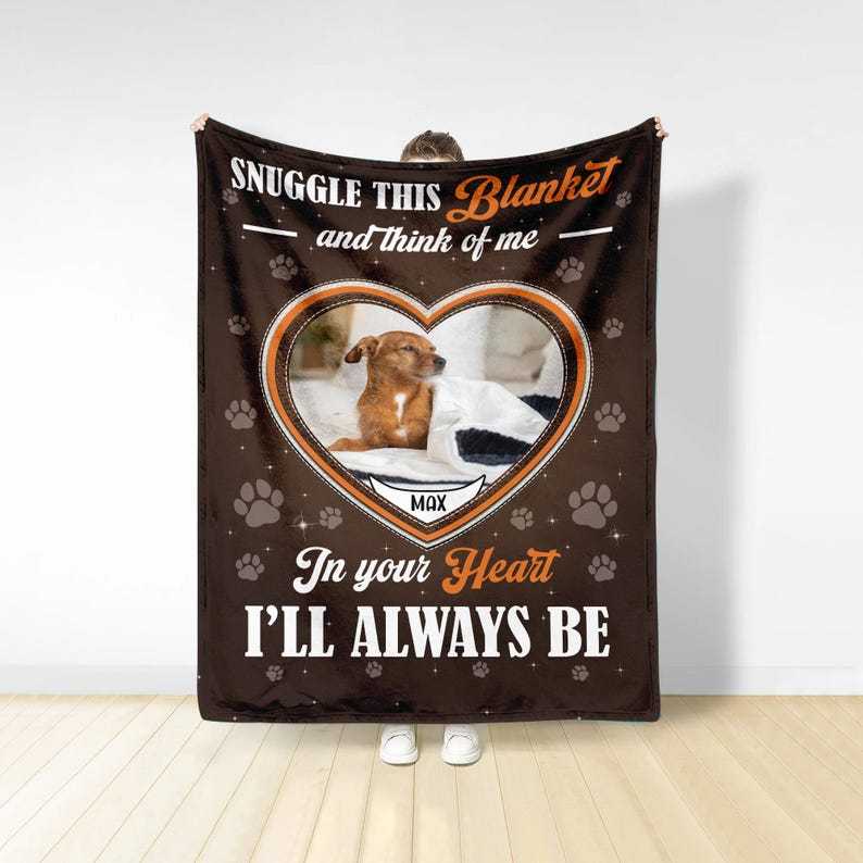 パーソナライズされた犬の写真入りブランケット、写真入りペットブランケット、ペットの追悼ギフト、ペットロスギフト、-welikecustom-MJ