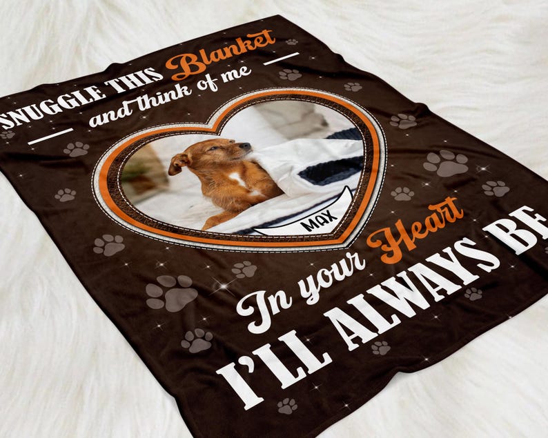 パーソナライズされた犬の写真入りブランケット、写真入りペットブランケット、ペットの追悼ギフト、ペットロスギフト、-welikecustom-MJ
