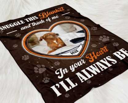 パーソナライズされた犬の写真入りブランケット、写真入りペットブランケット、ペットの追悼ギフト、ペットロスギフト、-welikecustom-MJ