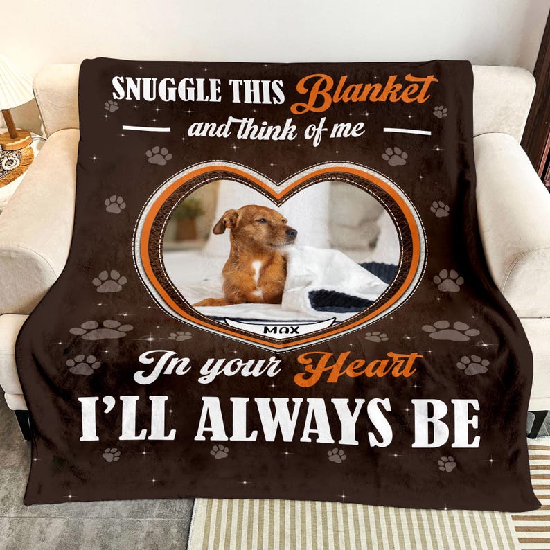パーソナライズされた犬の写真入りブランケット、写真入りペットブランケット、ペットの追悼ギフト、ペットロスギフト、-welikecustom-MJ