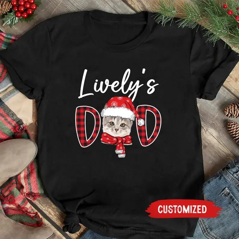 カスタマイズされたペットの写真のクリスマス スタイル T シャツ、スウェットシャツ、パーカー - ペットを愛する家族へのクリスマス ギフト-welikecustom-MJ