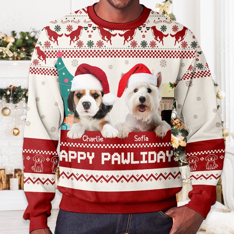 カスタマイズされたペットの写真クリスマスコレクションニットセーター-WLC11061-welikecustom-MJ