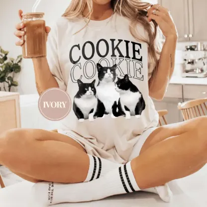 ダブルデザイン対応 ペット写真カスタムTシャツ、スウェットシャツ、パーカー-welikecustom-MJ