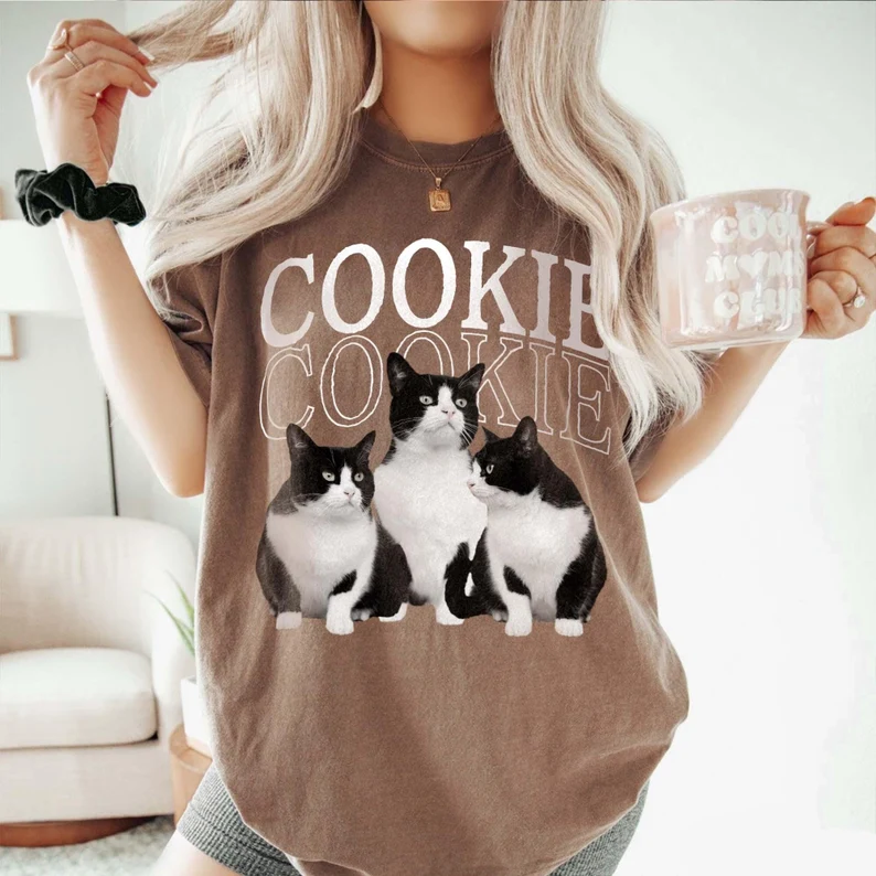 ダブルデザイン対応 ペット写真カスタムTシャツ、スウェットシャツ、パーカー-welikecustom-MJ