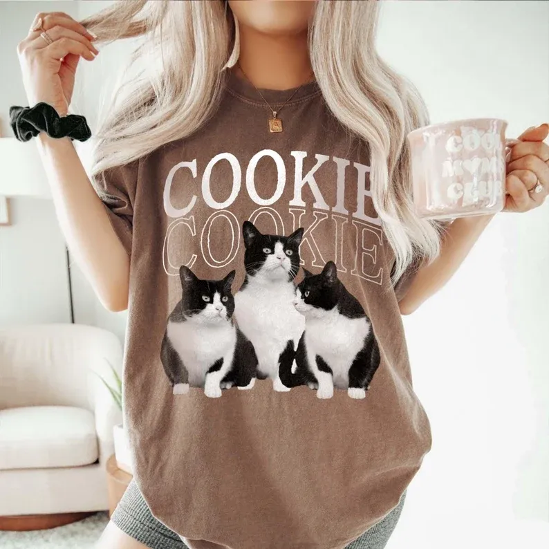 ダブルデザイン対応 ペット写真カスタムTシャツ、スウェットシャツ、パーカー-welikecustom-MJ