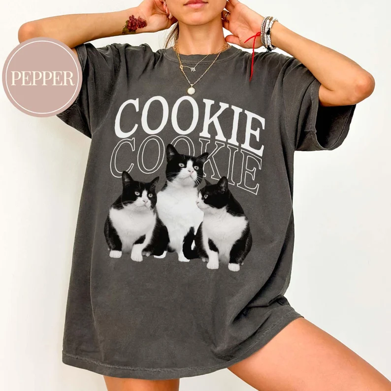 ダブルデザイン対応 ペット写真カスタムTシャツ、スウェットシャツ、パーカー-welikecustom-MJ