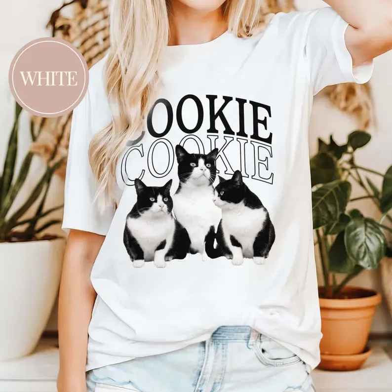 ダブルデザイン対応 ペット写真カスタムTシャツ、スウェットシャツ、パーカー-welikecustom-MJ