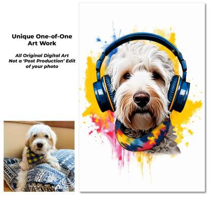 グラフィティドッグアート、写真からカスタムペットの肖像画、ポップアート-welikecustom-MJ