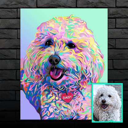 あなたの写真からカスタムペットの肖像画、ポップアート、犬、猫