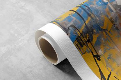 黒と茶色のペットグラフィティポップアートはキャンバスをロールバックしました-welikecustom-MJ