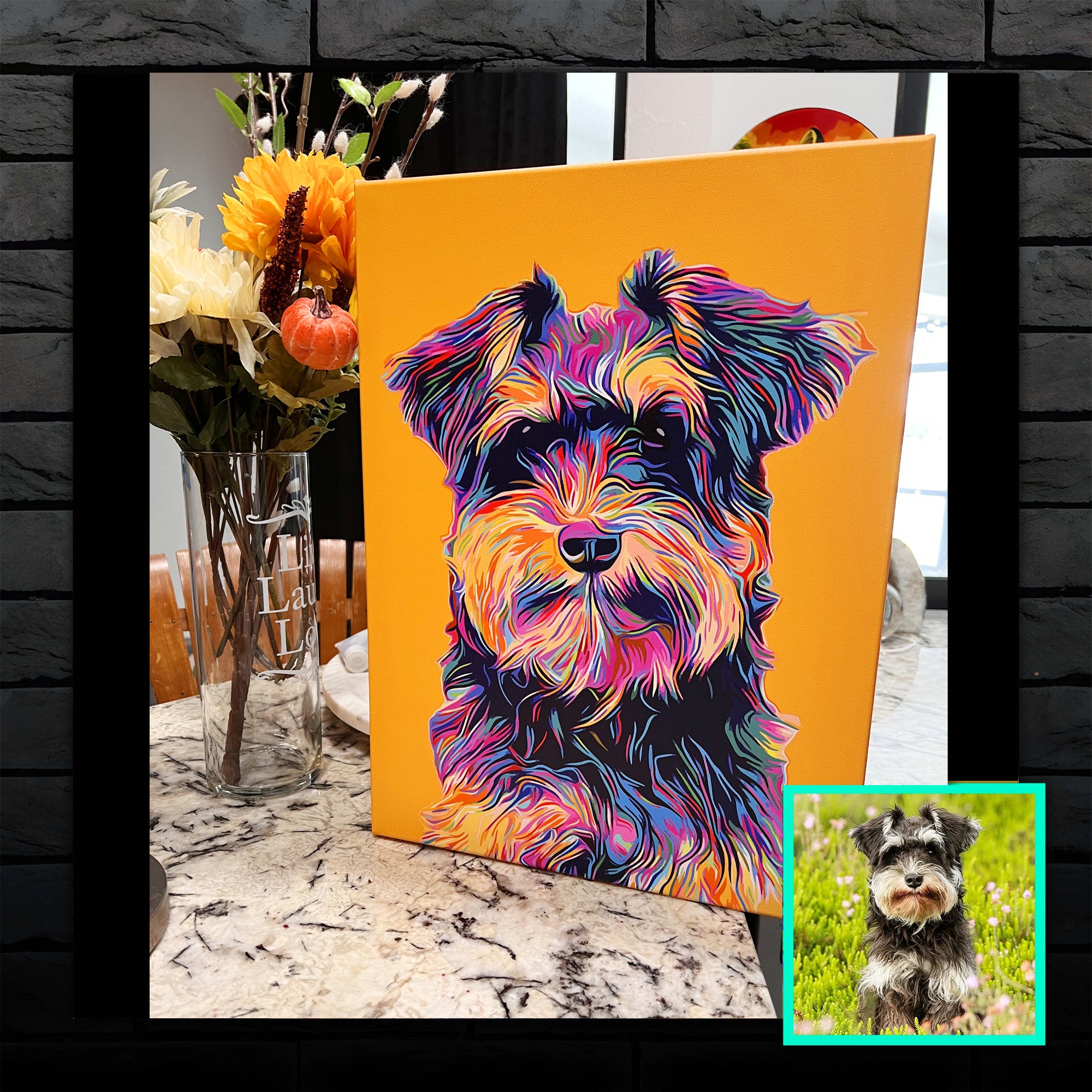 あなたの写真からカスタムペットの肖像画、ポップアート、犬、猫-welikecustom-MJ