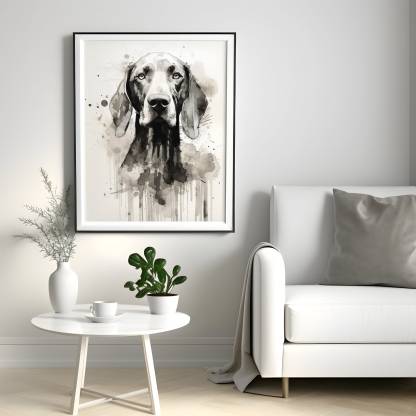 モノクロ水彩画風 ペット肖像画-welikecustom-MJ