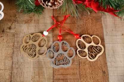 カスタムペットの名前の足の形の木製飾り-welikecustom-MJ