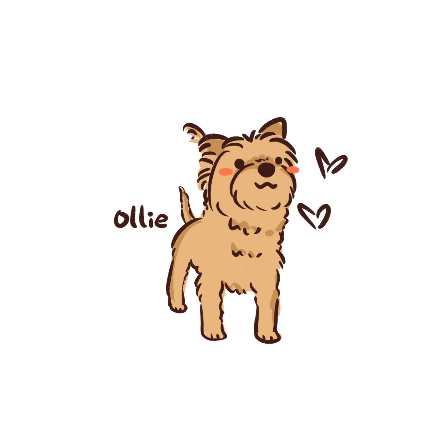 （フレームレス）Q版イラスト風 愛犬・愛猫キャンバスアート｜写真から作る世界にひとつのペット絵画-welikecustom-MJ