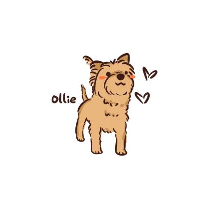 （フレームレス）Q版イラスト風 愛犬・愛猫キャンバスアート｜写真から作る世界にひとつのペット絵画-welikecustom-MJ