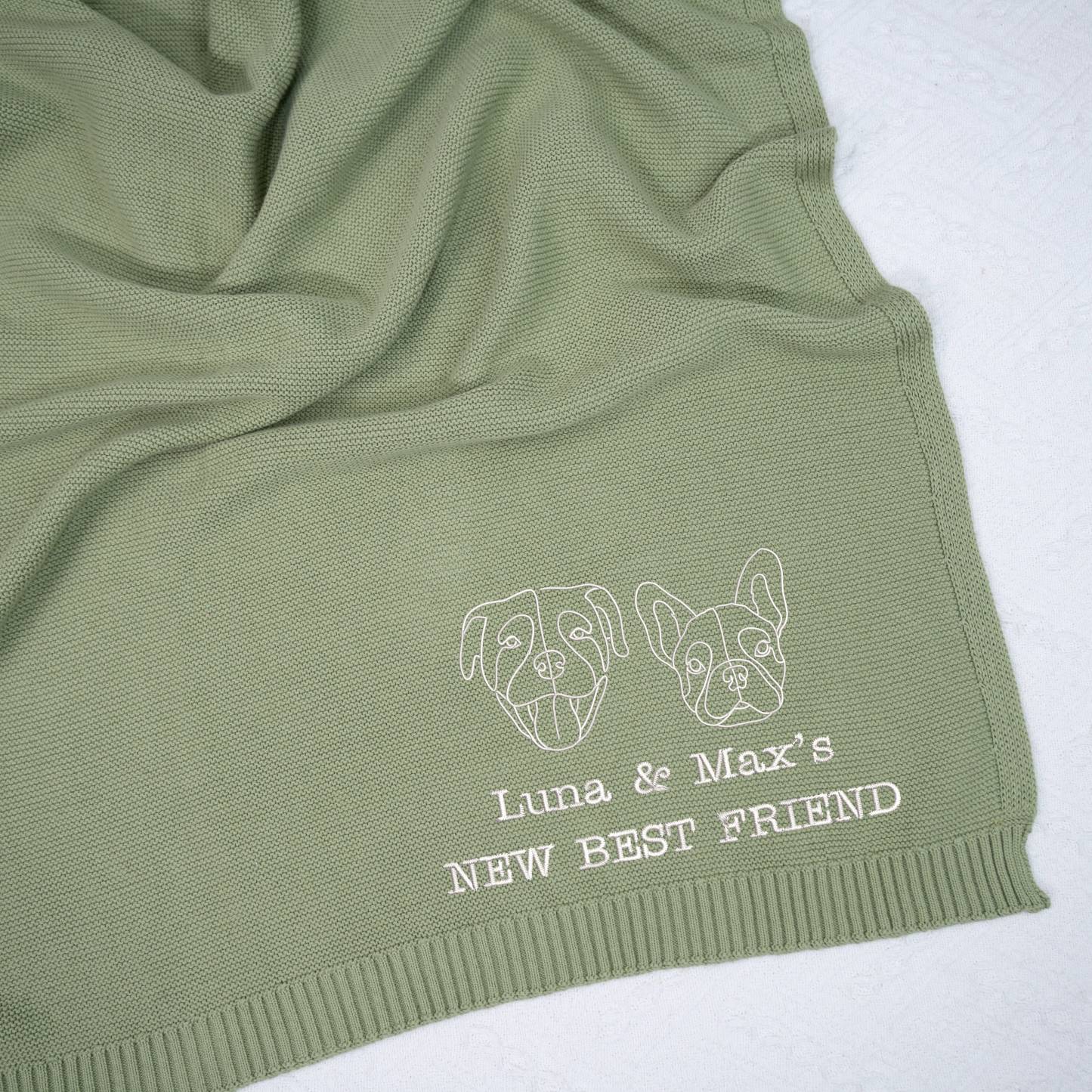 カスタムペットの写真シルエット刺繍ニットブランケット-welikecustom-MJ