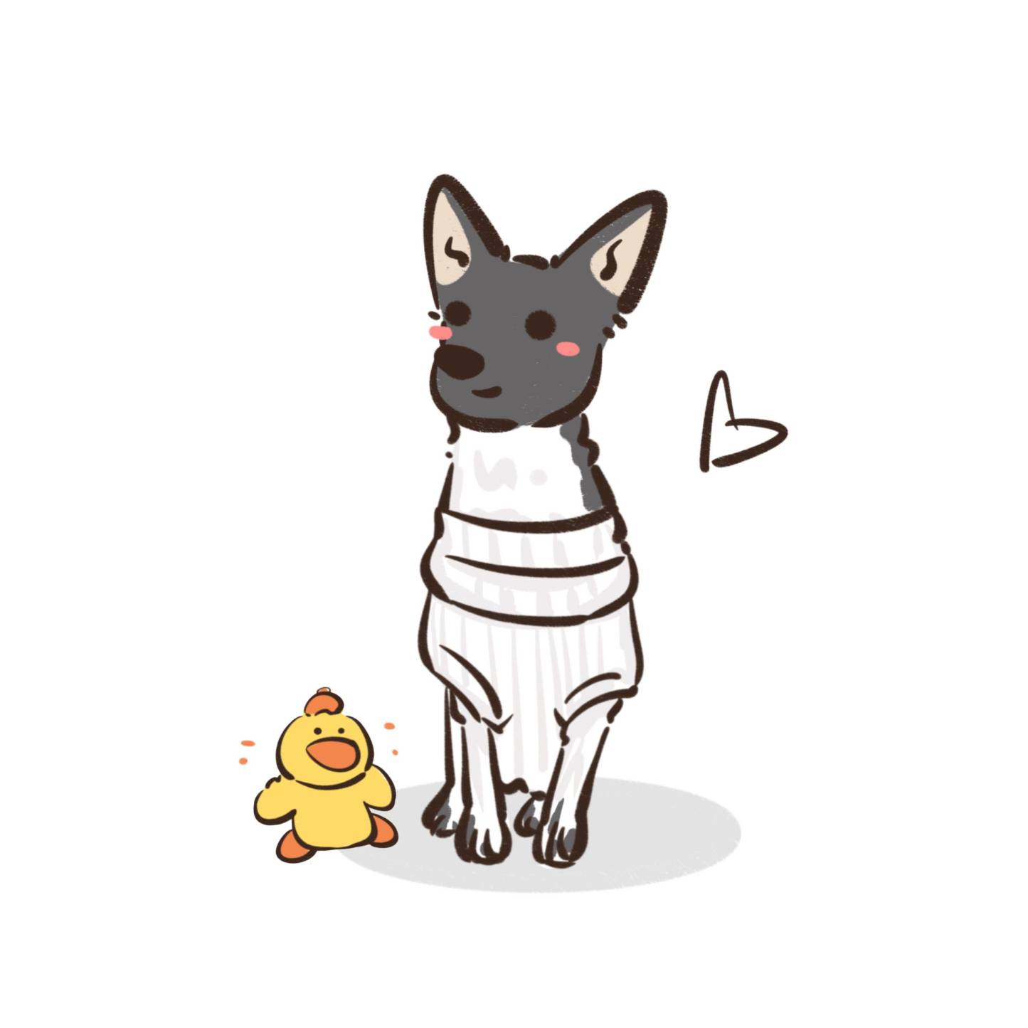 （フレームレス）Q版イラスト風 愛犬・愛猫キャンバスアート｜写真から作る世界にひとつのペット絵画-welikecustom-MJ