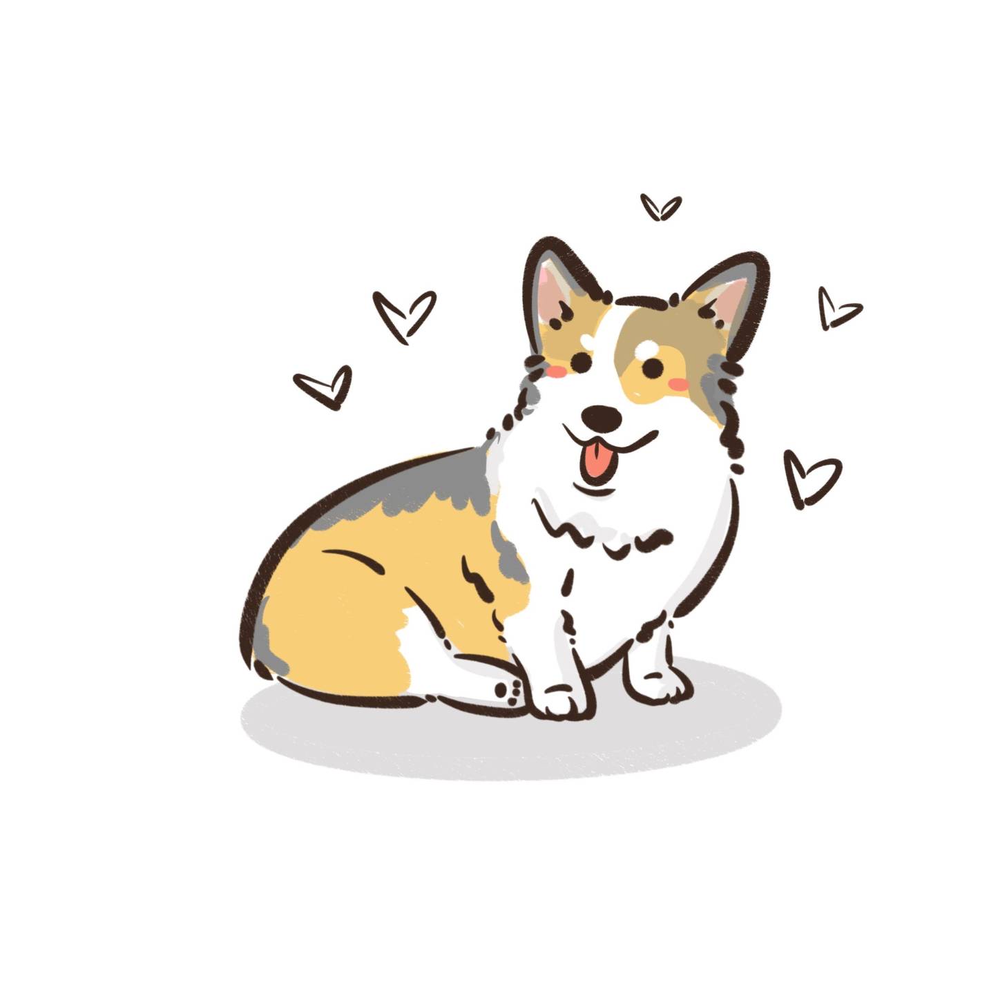 （フレームレス）Q版イラスト風 愛犬・愛猫キャンバスアート｜写真から作る世界にひとつのペット絵画-welikecustom-MJ