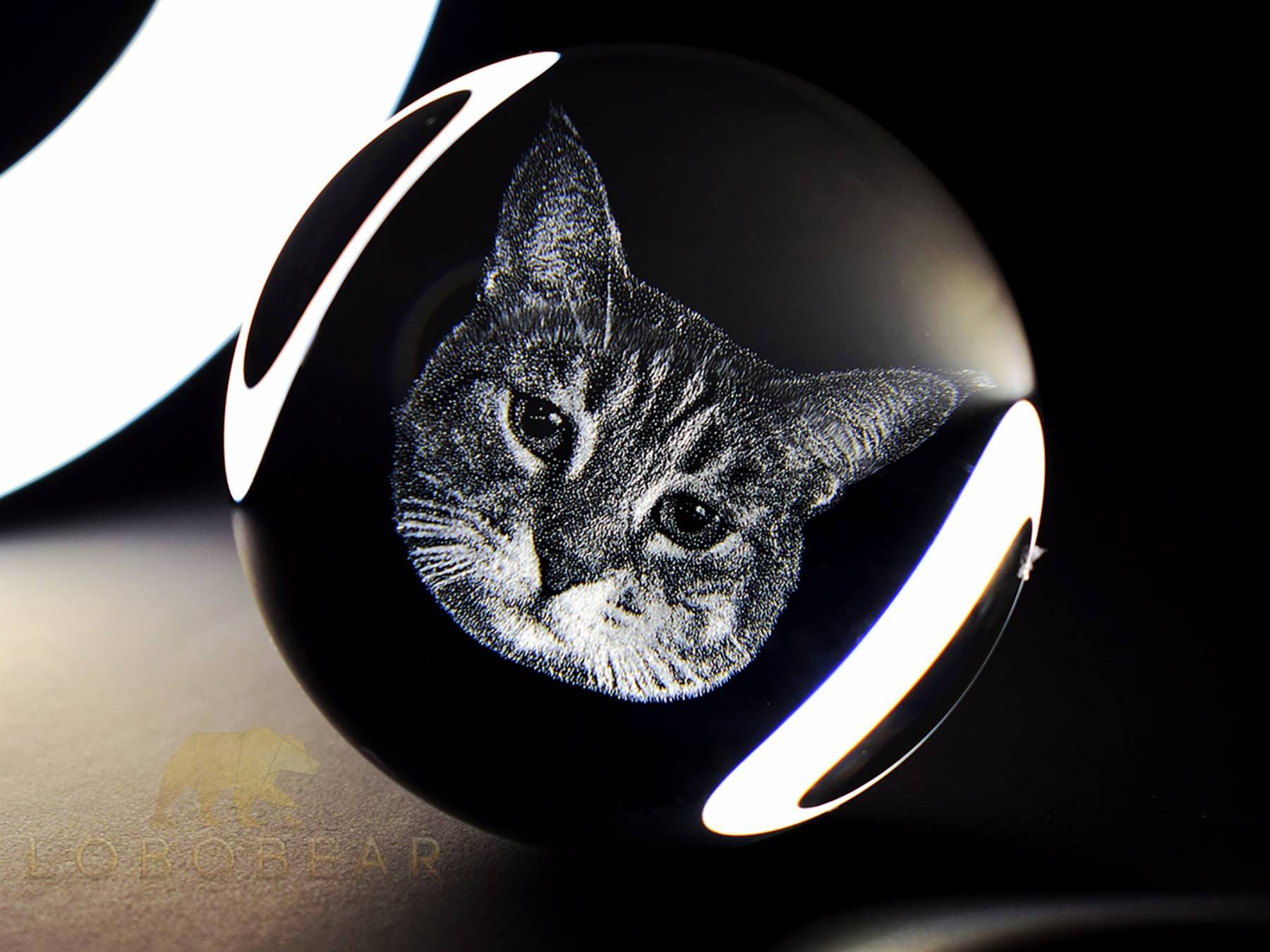 カスタムペット写真用のクリスタルボールナイトライト-welikecustom-MJ