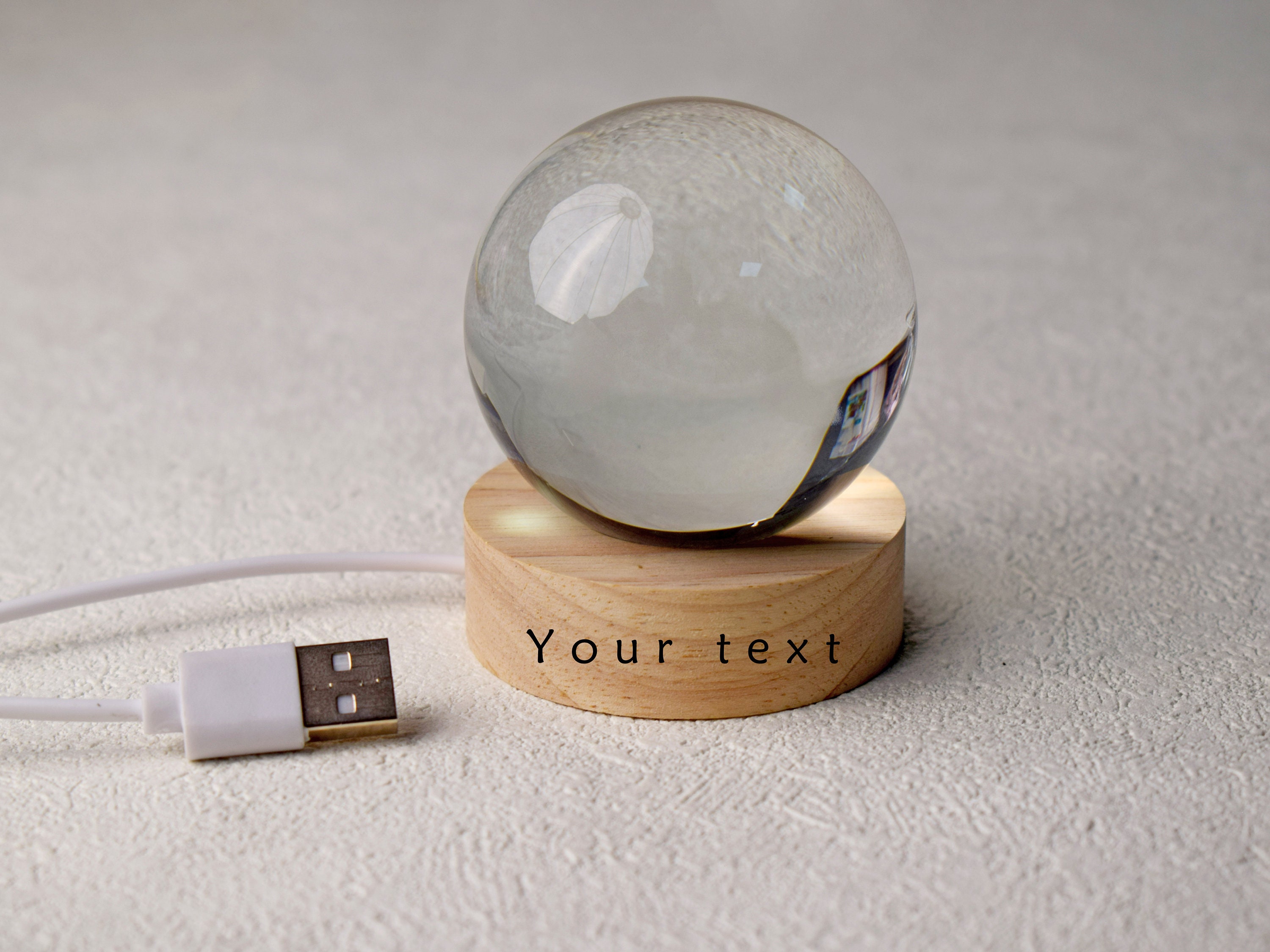 カスタムペット写真用のクリスタルボールナイトライト – welikecustom