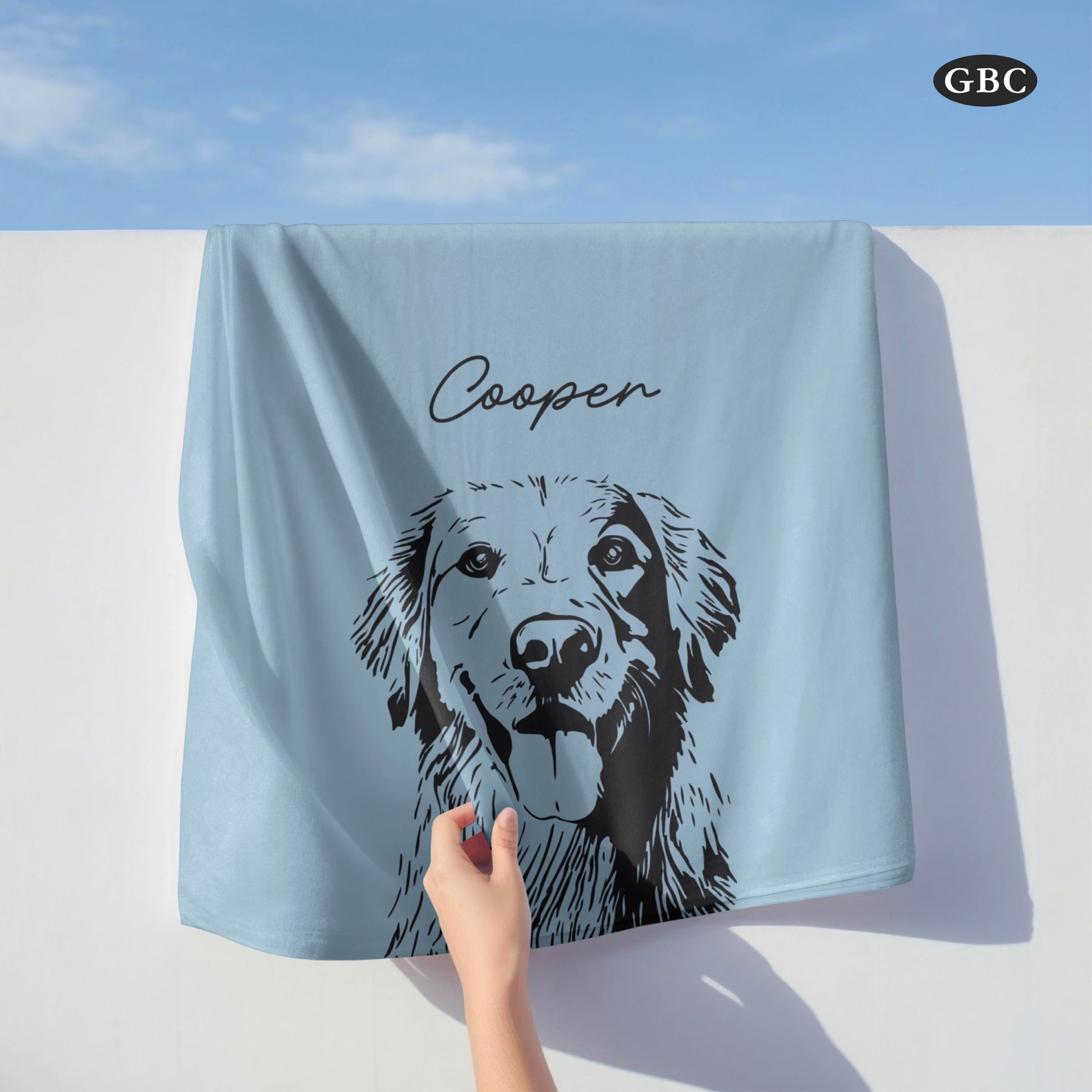 「版画スタイル」フォトカスタム ビーチタオル-welikecustom-MJ